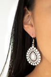 E035 City Chateau - White - Earrings -Paparazzi