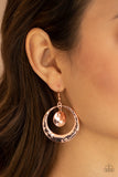 E189 Rounded Radiance - Copper - Earrings - Paparazzi