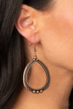 E061 Terra Topography - Copper - Earrings - Paparazzi