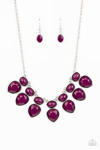 NE364 Modern Masquerade - Purple - Necklace/Earring Set - Paparazzi