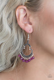 E080 Babe Alert - Purple - Earrings - Paparazzi