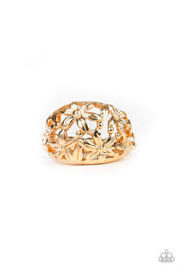 R182 Haute Havana - Gold - Ring - Paparazzi