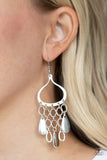 E003 Lure Away - Silver - Earrings - Paparazzi