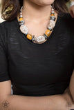 NE221 In Good Glazes - Peach - Necklace/Earring Set - Paparazzi