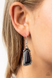 E037 Sahara Solitude - Black - Earrings - Paparazzi