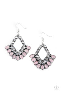 E225 Just Beam Happy - Pink - Earrings - Paparazzi