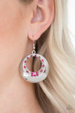 E192 Ringed In Refinement - Pink- Earrings - Paparazzi