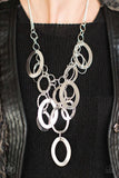 NE271 A Silver Spell - Silver - Necklace/Earring Set - Paparazzi