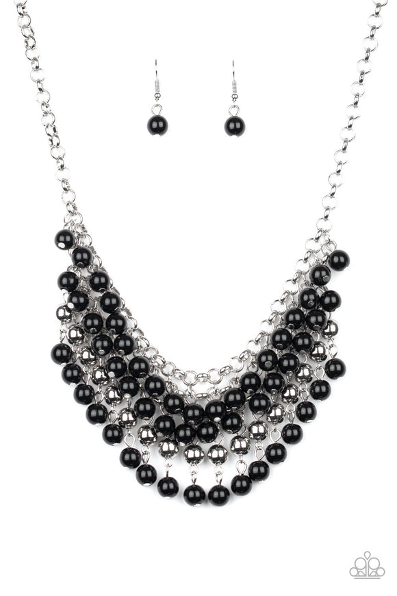 NE086 Jubilant Jingle - Black - Necklace/Earring Set - Paparazzi