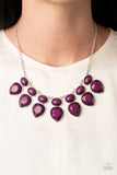 NE364 Modern Masquerade - Purple - Necklace/Earring Set - Paparazzi