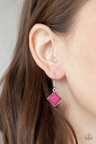 NE211 Feeling Inde-PENDANT - Pink - Necklace/Earring Set - Paparazzi