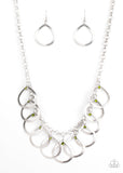 NE397 Drop By Drop - Green - Necklace/Earring Set - Paparazzi