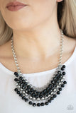 NE086 Jubilant Jingle - Black - Necklace/Earring Set - Paparazzi